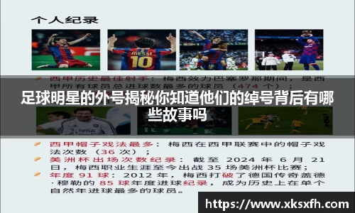 足球明星的外号揭秘你知道他们的绰号背后有哪些故事吗